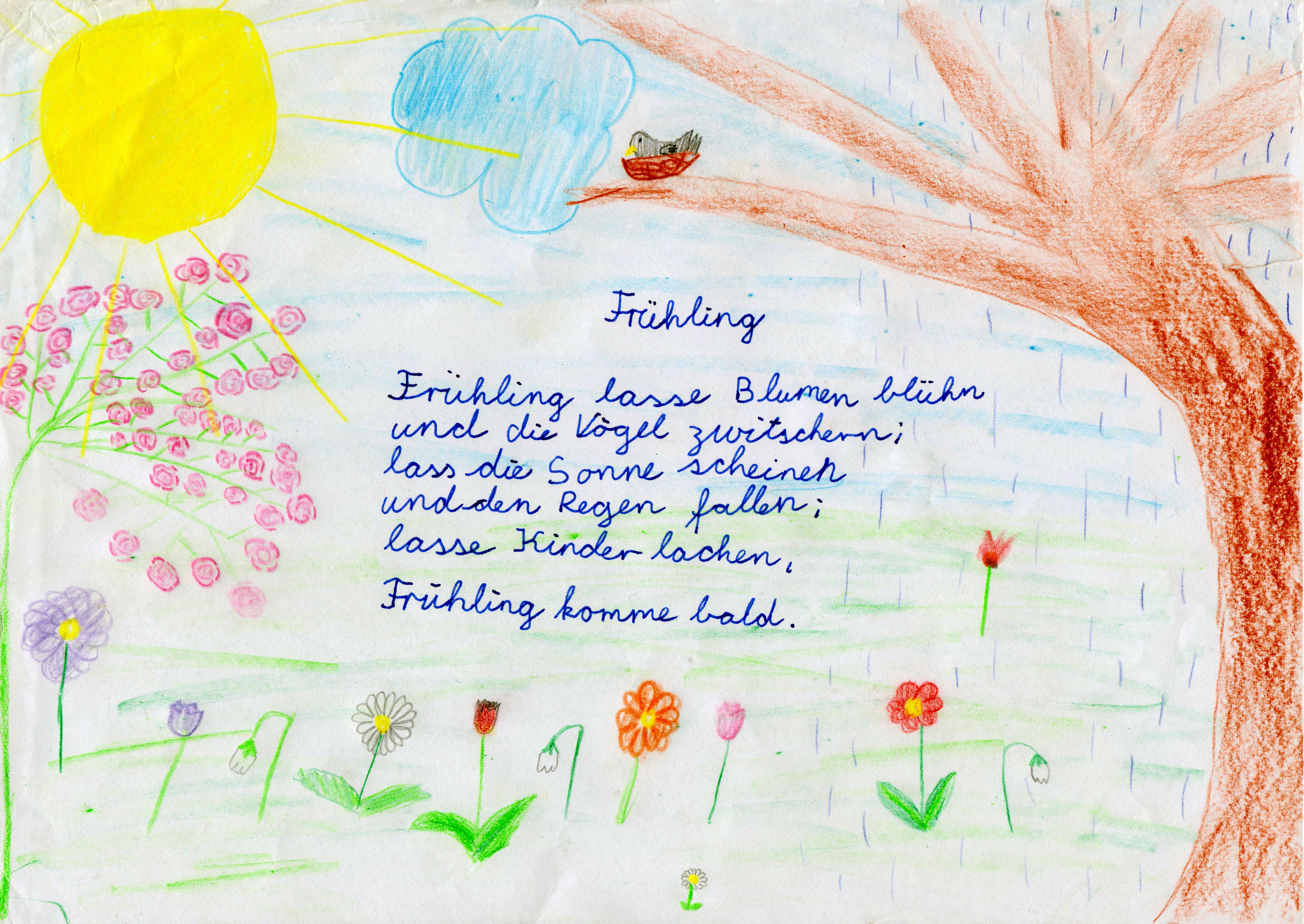 Kindergedichte Frühlingsgedicht Grundschule